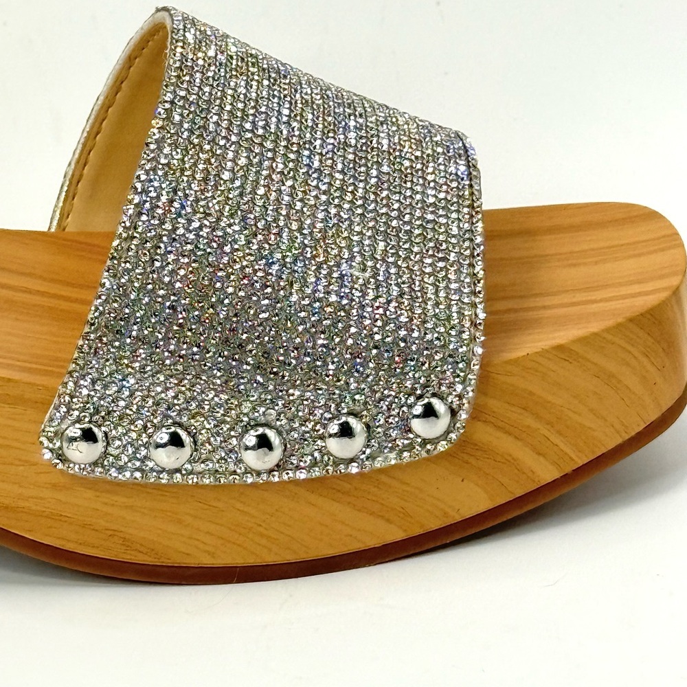 JESSICA SIMPSON JS-REXILE SILVER SHIMMER SAND SANDALS SIZE 6.5 M - NEW - Picture 5 of 11